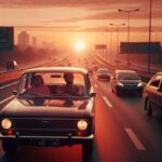 Ilustrasi pengemudi menerapkan cara mengemudi agar tetap fokus saat perjalanan mudik