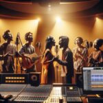 Ilustrasi kolaborasi 510 dan Vierratale di studio rekaman untuk single Esa x Perih