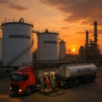 Ilustrasi fasilitas biodiesel Indonesia yang mendukung program B50