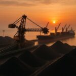 Pelabuhan ekspor energi Indonesia dengan fokus pada harga batu bara global