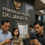 Ilustrasi warga memeriksa fakta untuk melawan hoaks kebijakan DKI Jakarta