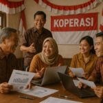 Ilustrasi rapat pengurus koperasi desa merah putih sebagai penggerak ekonomi kerakyatan
