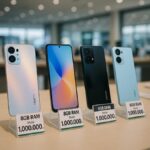 Deretan smartphone dengan harga HP OPPO RAM 8 GB terbaru di etalase toko